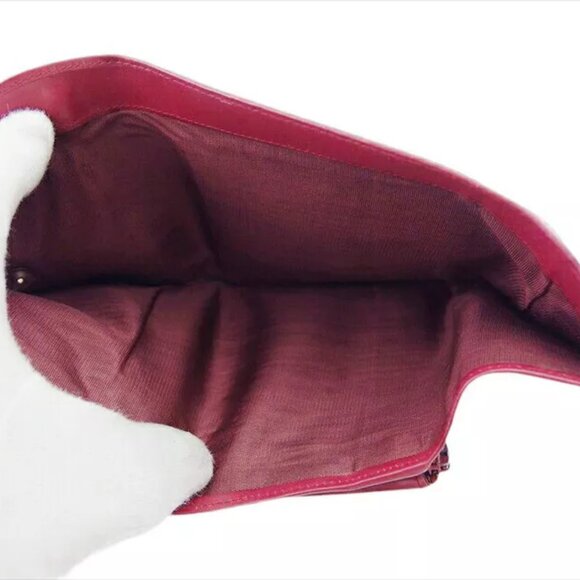 PRADA triple -fold wallet leather x silver material Authentic USED - Picture 7 of 11